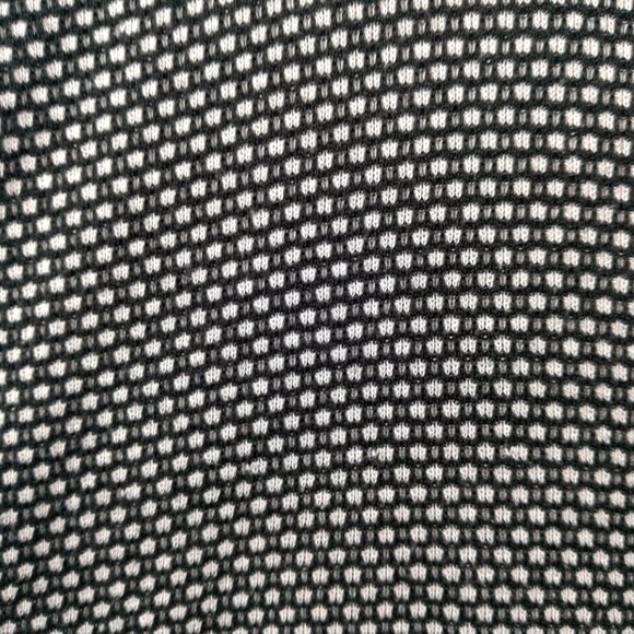 Vintage Y2K Carly B Shirt Women Small Birdseye Knit V Neck Slim Fit Black White - Picture 10 of 11